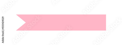 Pink Vector Ribbon Banners. Ribbons Banners with Label, Tag and Quality Badges. Minimal Ribbon Banner in modern simple flat design