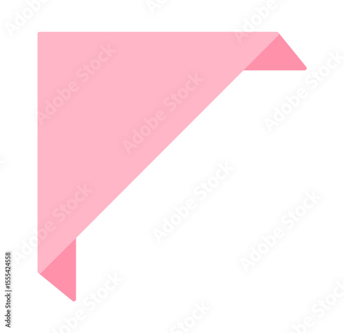 Pink Vector Ribbon Banners. Ribbons Banners with Label, Tag and Quality Badges. Minimal Ribbon Banner in modern simple flat design