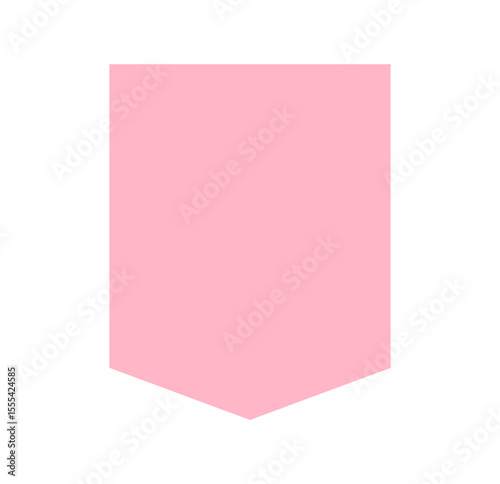 Pink Vector Ribbon Banners. Ribbons Banners with Label, Tag and Quality Badges. Minimal Ribbon Banner in modern simple flat design