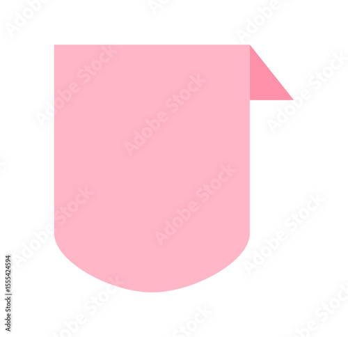 Pink Vector Ribbon Banners. Ribbons Banners with Label, Tag and Quality Badges. Minimal Ribbon Banner in modern simple flat design