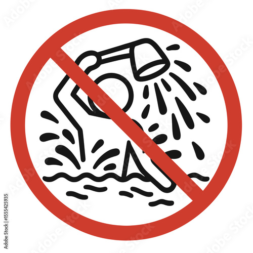 Water Waste Warning - No Wasting Water