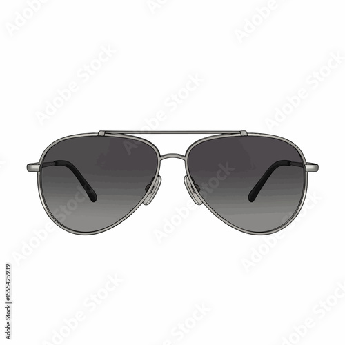 Titanium Pilot with Dark Grey Lenses Sunglasses