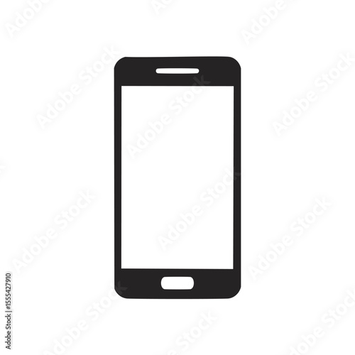 Simple smartphone icon mobile phone device technology