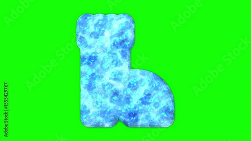 Snow boot animation. Warm snow boot. Simple illustration of snow boot. Frozen ice animation. 4K animation
