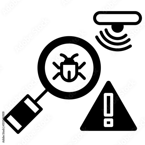 Detection Black Icon