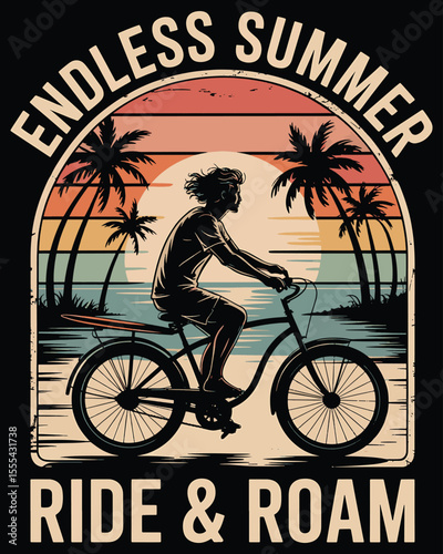 Endless Summer Ride Retro Beach Cruiser Bike and Coastal Roam
