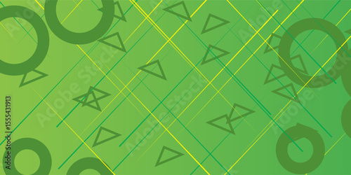 Dynamic shape Minimal geometric background.composition. Vector. bright green