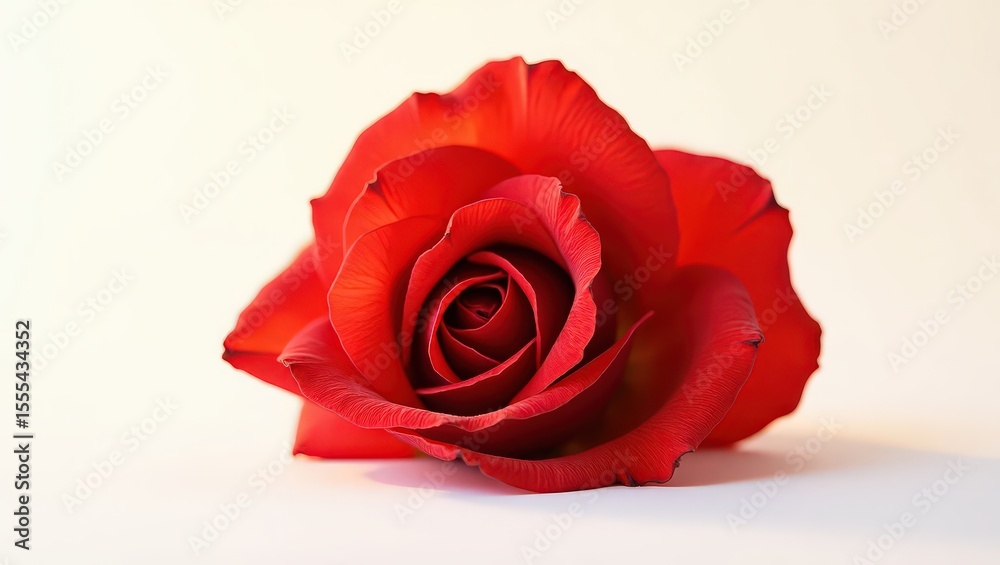 Fototapeta premium Romantic Embrace: Velvety Red Rose, Symbol of Love