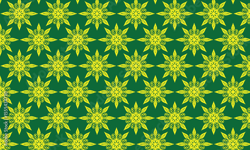 Vintage floral seamless pattern with ornamental flower design and decorative textile background
