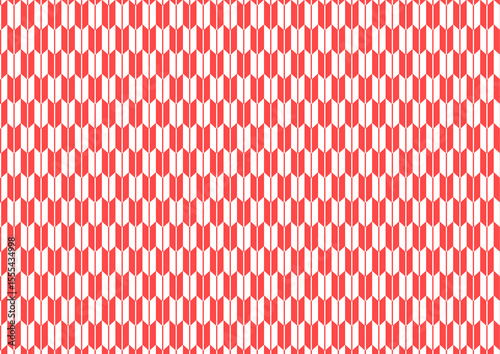 赤い和柄の矢絣柄の背景素材　ベクター