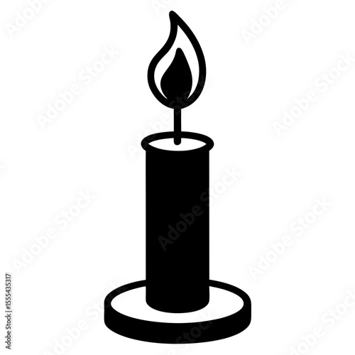 oil lamp isolated on black background