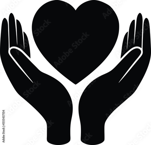Hands Holding Heart Icon

