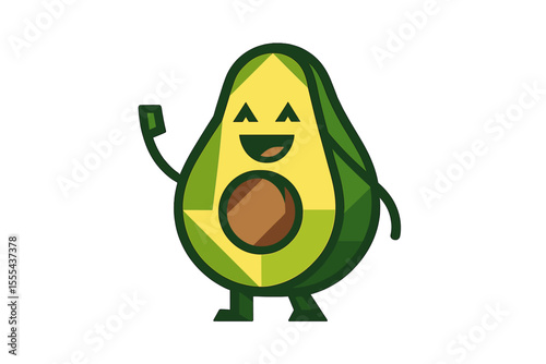 funny cartoon avocado