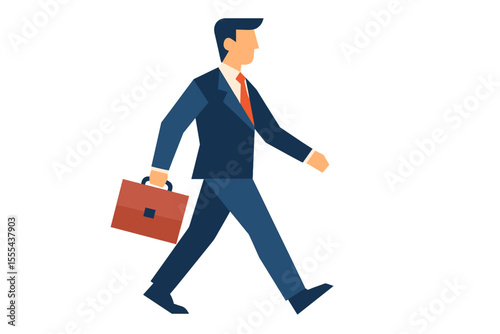 Businessman Walking with Briefcase