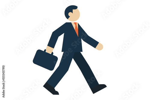 Businessman Walking with Briefcase
