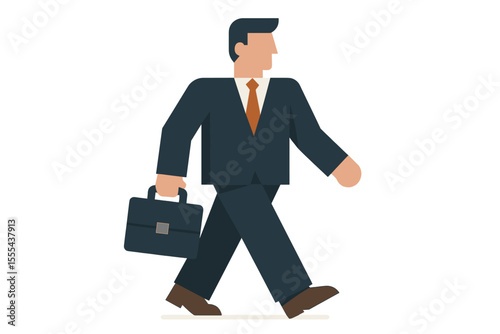 Businessman Walking with Briefcase