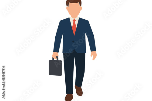 Businessman Walking with Briefcase