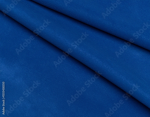 Blue leather with smooth folded texture