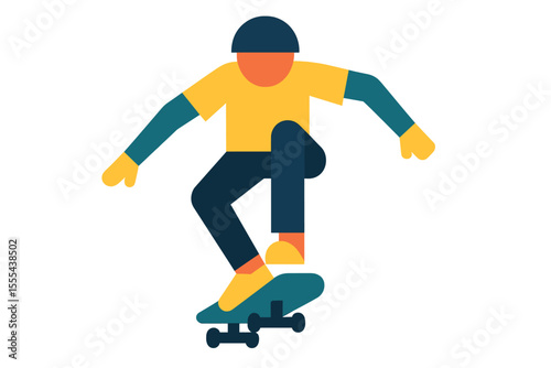 vector illustration of a skateboarder