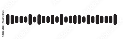 Rounded soundbar wave for podcast and voice mix