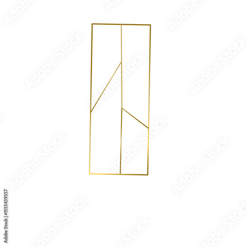 Gold abstract wire frame