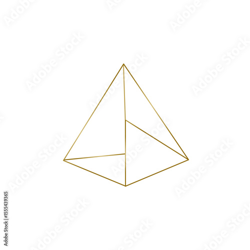 Gold abstract wire frame