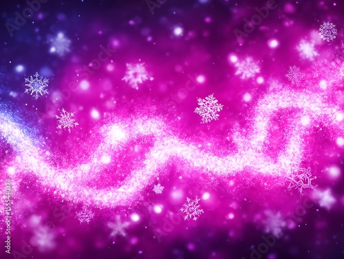 Wallpaper Mural Winter wonderland with snowy bokeh effect Torontodigital.ca