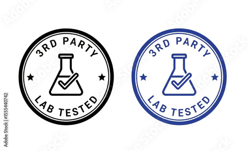 3rd Party Lab Tested badge with flask and check mark