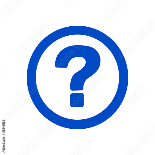 Question Mark Icon – Help or FAQ Symbol in Circle Vector。クエスチョンマークのアイコン／ヘルプ・案内のシンボル素材