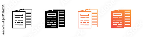 Document Multiple Style Icon Set Vector 