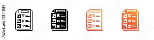Production Multiple Style Icon Set Vector 