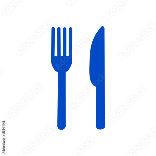 Fork and Knife Icon – Restaurant or Dining Symbol Vector。フォークとナイフのアイコン／飲食・レストラン案内用シンボル素材