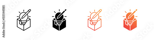 Product Design Multiple Style Icon Set Vector 