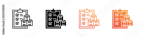 Inventory Multiple Style Icon Set Vector 