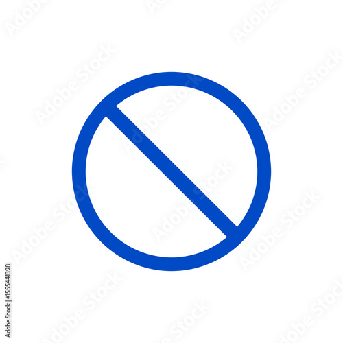 Prohibition Icon – Circle with Slash Symbol Vector・禁止マークのアイコン／斜線入り丸のシンボル素材