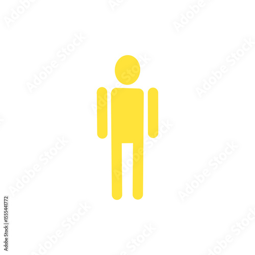 Standing Person Icon – Simple Front-Facing Human Pictogram・正面を向いた人物のアイコン｜シンプルな立ちポーズのピクトグラム
