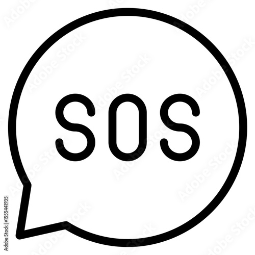 Emergency sos in vector illustration