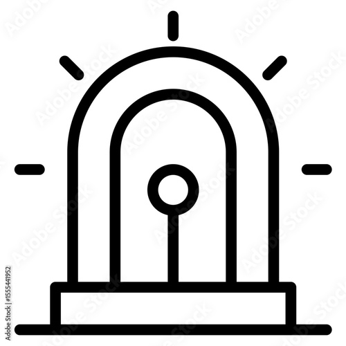Siren emergency in vector illustration
