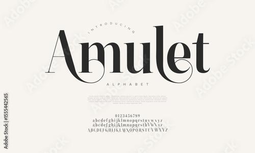 Elegant serif font with luxurious curves and classic details, perfect for branding and editorial designs