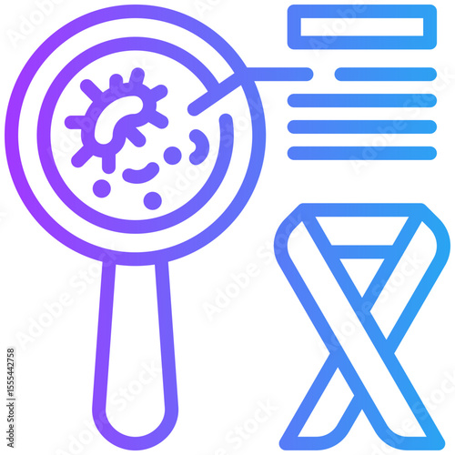 Cancer icon for cancer diagnosis, website, application, printing, document, poster design, etc