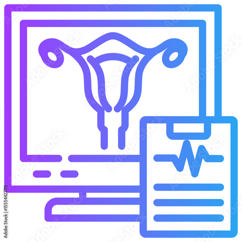 Diagnosis icon for cancer diagnosis, website, application, printing, document, poster design, etc