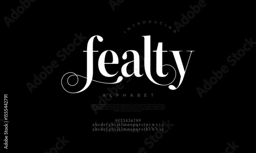 Ornate serif typeface with swirled terminals, ideal for luxury designs and sophisticated branding