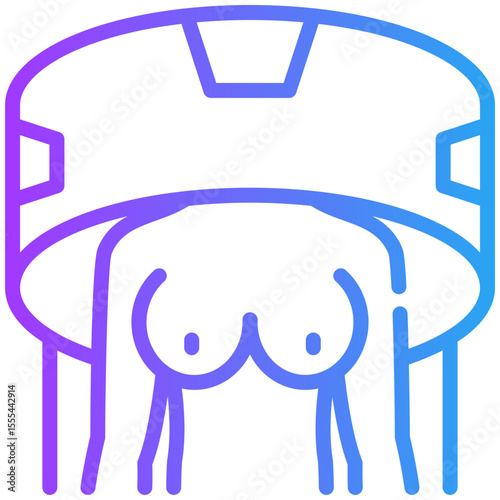 Mri scan icon for cancer diagnosis, website, application, printing, document, poster design, etc
