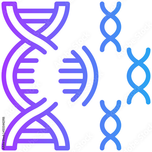 Genetic mutation icon for cancer diagnosis, website, application, printing, document, poster design, etc