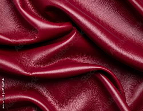 Red draped leather luxury texture background
