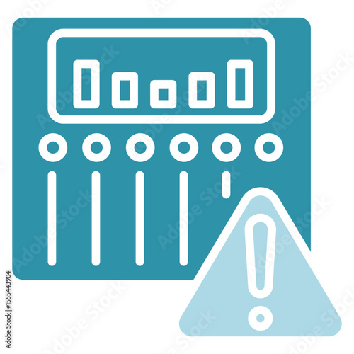 Control Panel dual tone blue color, mini illustration icon. use for modern concept, print, UI, UX kit, web and app development. Vector related to risk management, business, finance.
