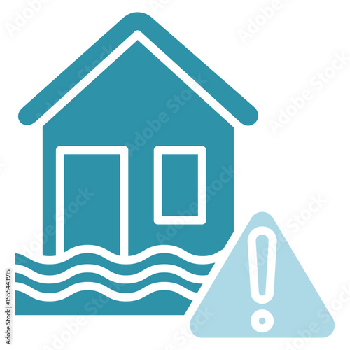 Crisis Plan dual tone blue color, mini illustration icon. use for modern concept, print, UI, UX kit, web and app development. Vector related to risk management, business, finance.