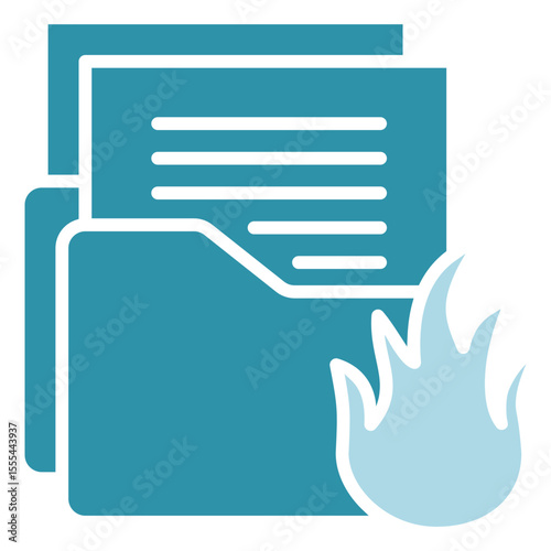 Data Loss dual tone blue color, mini illustration icon. use for modern concept, print, UI, UX kit, web and app development. Vector related to risk management, business, finance.
