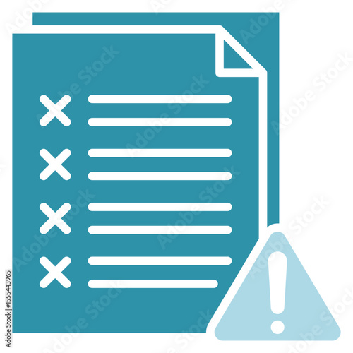 Error Report dual tone blue color, mini illustration icon. use for modern concept, print, UI, UX kit, web and app development. Vector related to risk management, business, finance.