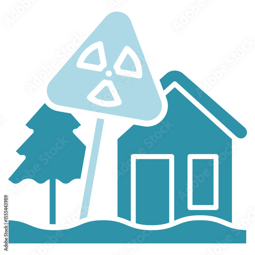 Exposure dual tone blue color, mini illustration icon. use for modern concept, print, UI, UX kit, web and app development. Vector related to risk management, business, finance.